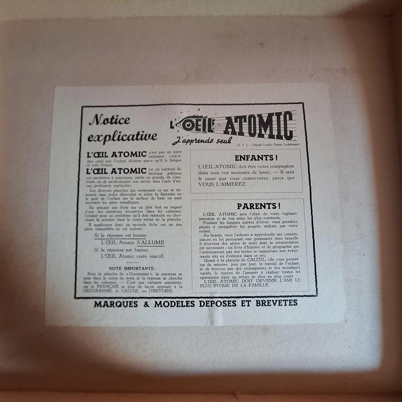 l'oeil atomique le jeu 1948 – photo 2